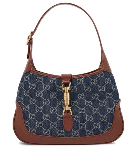 gucci shoulder bag rare images|Gucci denim shoulder bag.